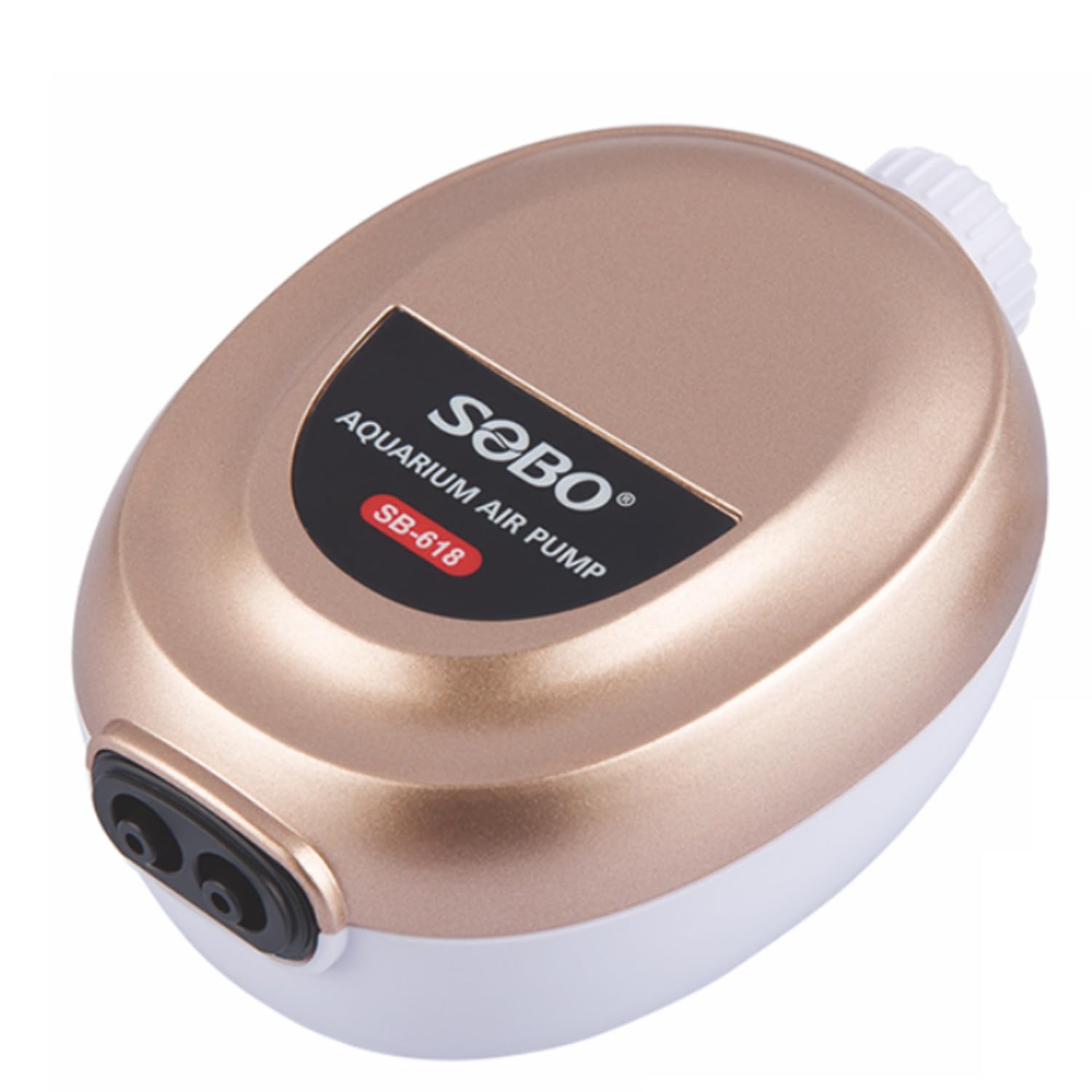 S0B0 SB-618 Air Pump for Aquarium Fish Tank | Adjustable Flow Rate | Dual Outlet | Power: 3W | F.Max: 2 x 3.4L/min | Original from Tunai Store