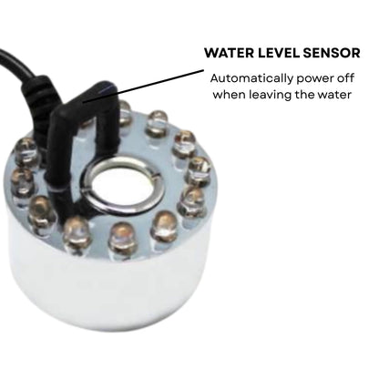 S0B0 M-12 L Mist Maker for Aquarium Fish Tank | Ultrasonic Fog Generator | Lamps with 12 LED by Combining Blue, Yellow, White and Red | Original from Tunai Store