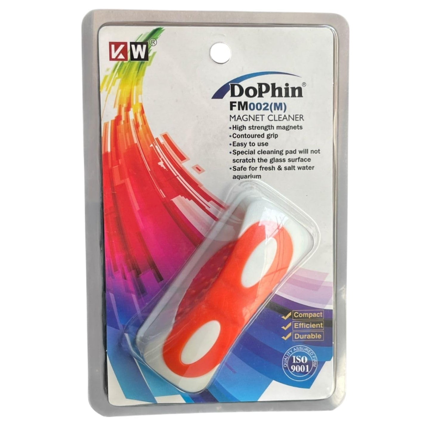 Dophin FM002(M) Magnet Cleaner for Aquarium Fish Tank | Innovative Tool | High Strength Magnets | Contoured Grip | (Original from Tunai Store) (FM002 (M))