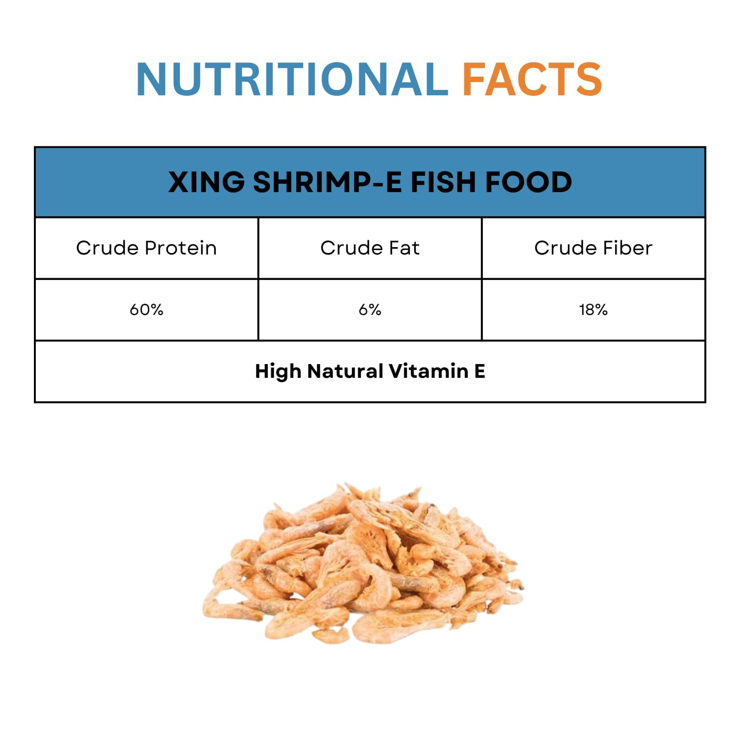Freeze Dried Shrimp Efish Food Aquarium, Specially for Arowana, Flowerhorn, Oscar, Red Parrot and All Aquarium Fishes (110g)