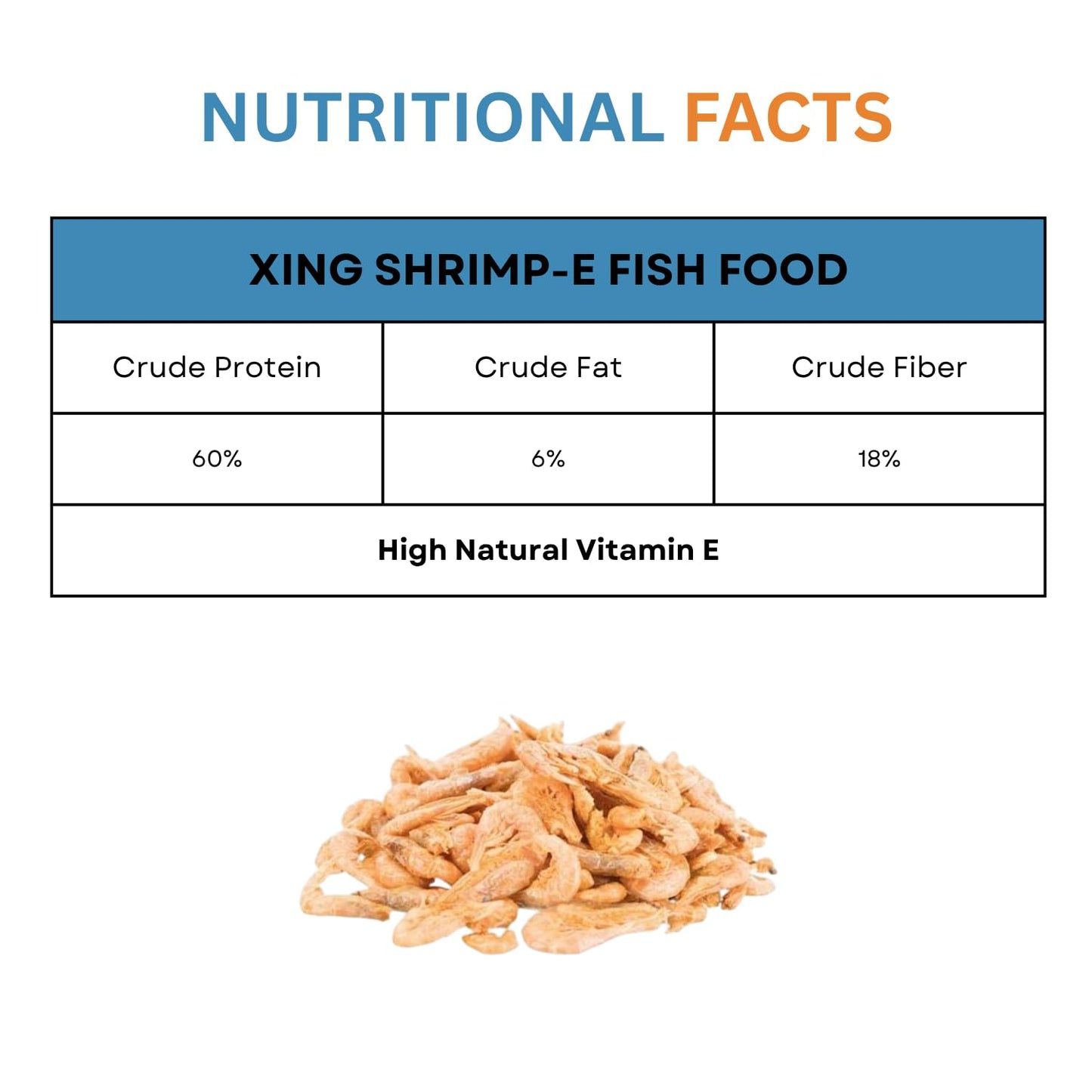 Freeze Dried Shrimp E for Arowana, Flowerhorn, Oscar, Red Parrot and All Aquarium Fishes (110g)