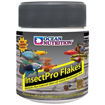 ON+ InsectPro Flakes Fish Food (Original from Tunai Store) | Mimicks The Natural Diet of Most Freshwater Fish (34gms, Flake)