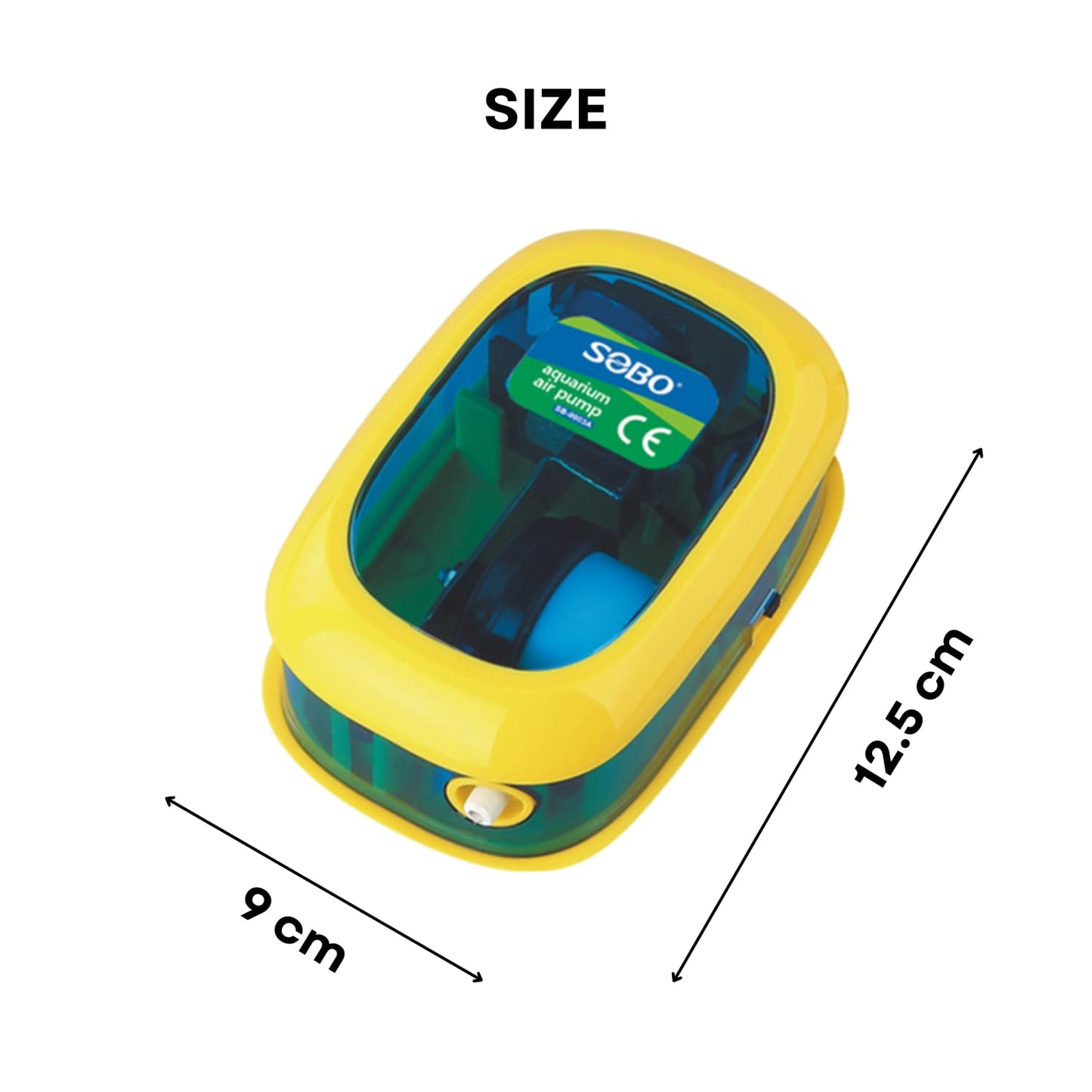 S0B0 SB-9903A Air Pump for Aquarium Fish Tank | Minimal Noise Output and Vibration | Adjustable Flow Rate | Single Outlet | Power: 3.5W | F.Max: 4.5L/min | Original from Tunai Store