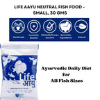 Life AAYU Neutral Fish Food (Pack of 2, 30g X 2) | Ayurvedic Daily Diet for All Fish Sizes | Fresh from 7pets Store (Small, 30 GMS)