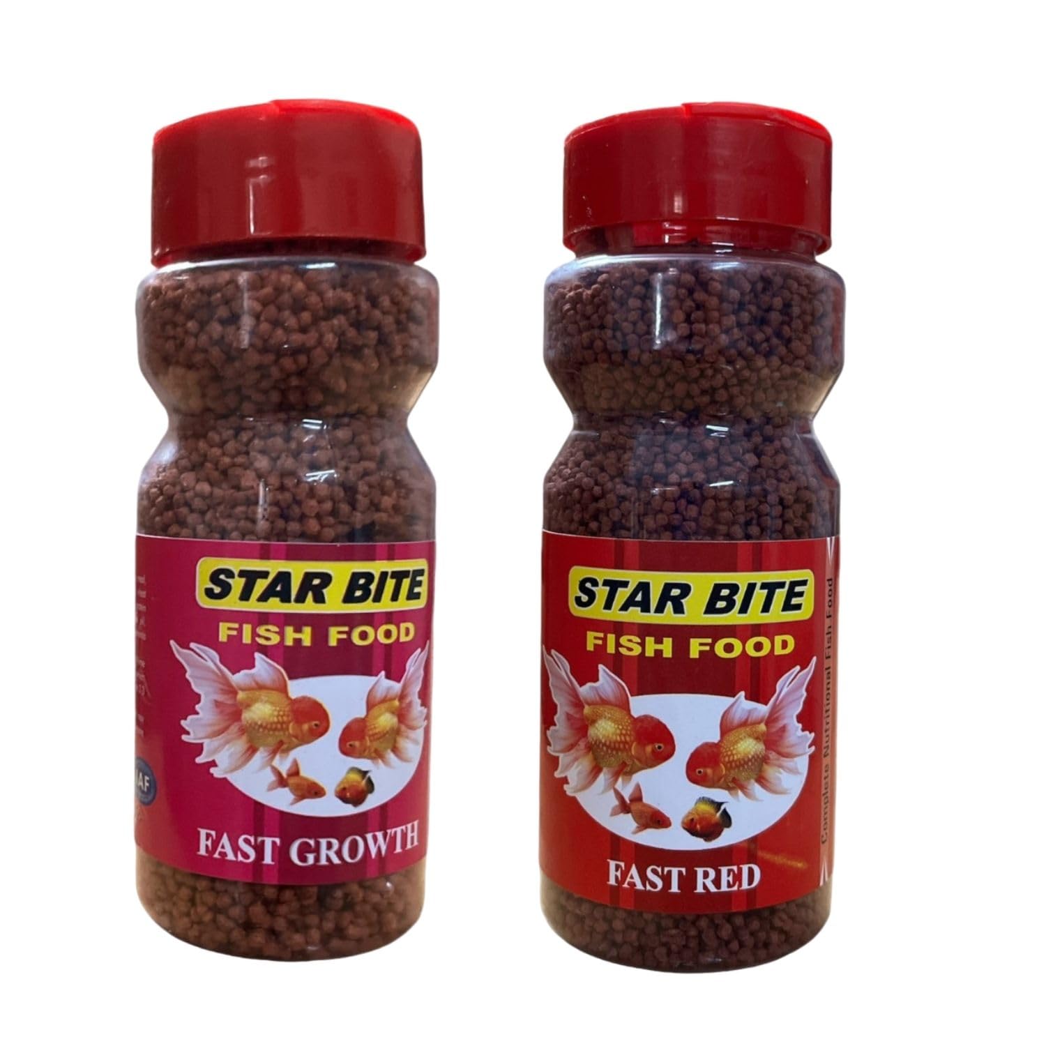 SF+ Star Bite Fast Growth + Star Bite Fast Red Fish Food | Combo Pack (100gms, Fast Growth and Fast Red)