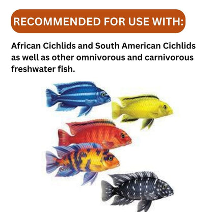 ON+ Cichlid Omni Pellets Fish Food (Original from Tunai Store) | Special Food for Carnivorous and Omnivorous Cichlids (100gms, Small Pellets)