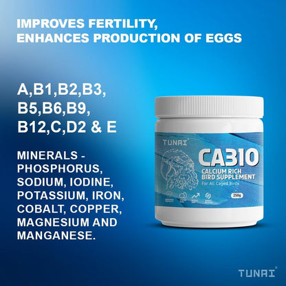 TUNAI Calcium Rich Booster Food for All Caged Birds (250g, CA310)