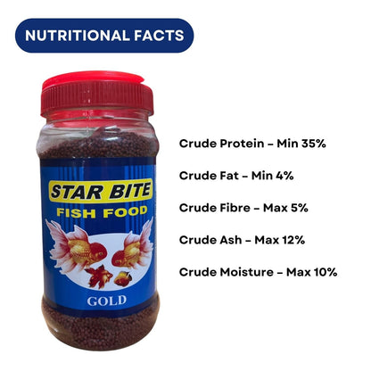 SF+ Star Bite Gold Fish Food | Daily Feeding for All Gold Fish (400gms, Pellets)