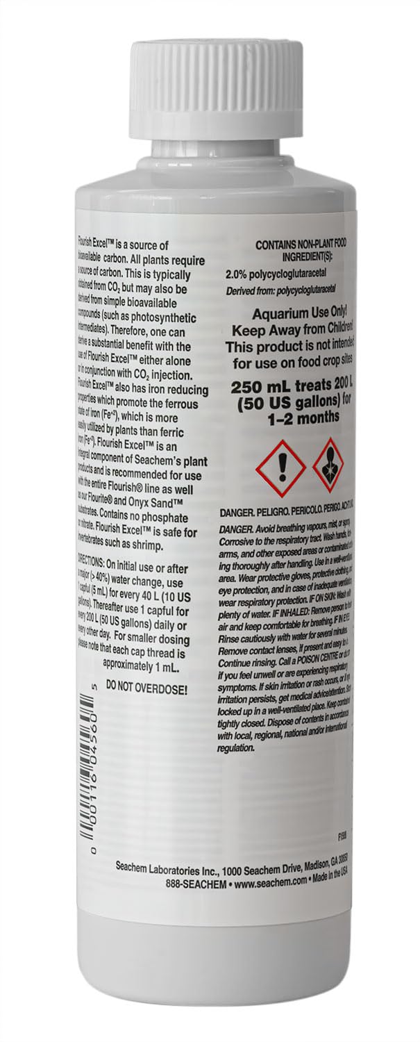 Seachem Flourish Excel Planted Aquarium Fertilizer, 250 ml