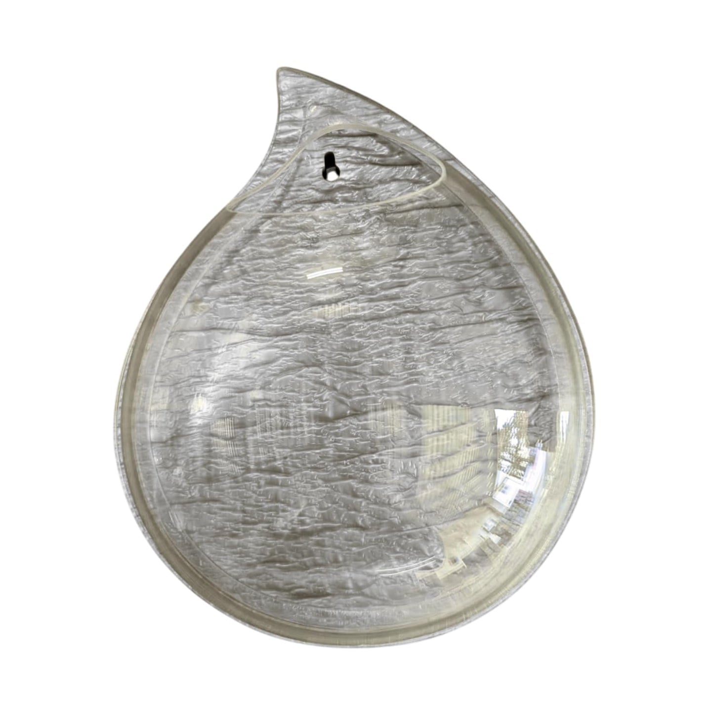 Wall Mount 12-inch White Drop Shape Fish Bowl – Decorative Hanging Aquarium (Without Stand) | Space Saving Design | Compact Aquarium for Betta, Guppies & Plants