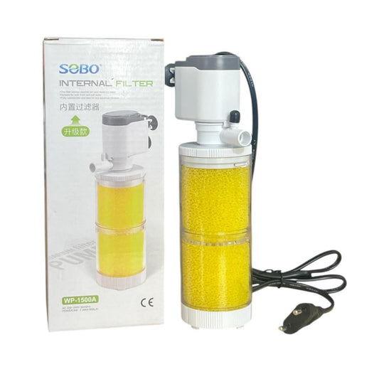 S0B0 WP-1500A Internal Filter for Aquarium Fish Tank | Strong & Consistent Flow | Completely Submersible | for Fresh and Marine Water Tank | Power: 8W | F.Max: 600L/H | Original from Tunai Store