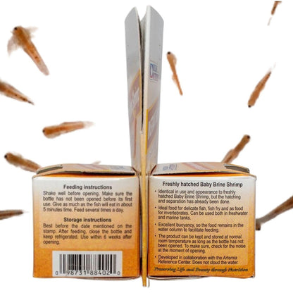 ON+ Instant Baby Brine Shrimp Ready to Use Fish Food (Original from Tunai Store) | Freshly Hatched Artemia (20gms, Baby Brine Shrimp)