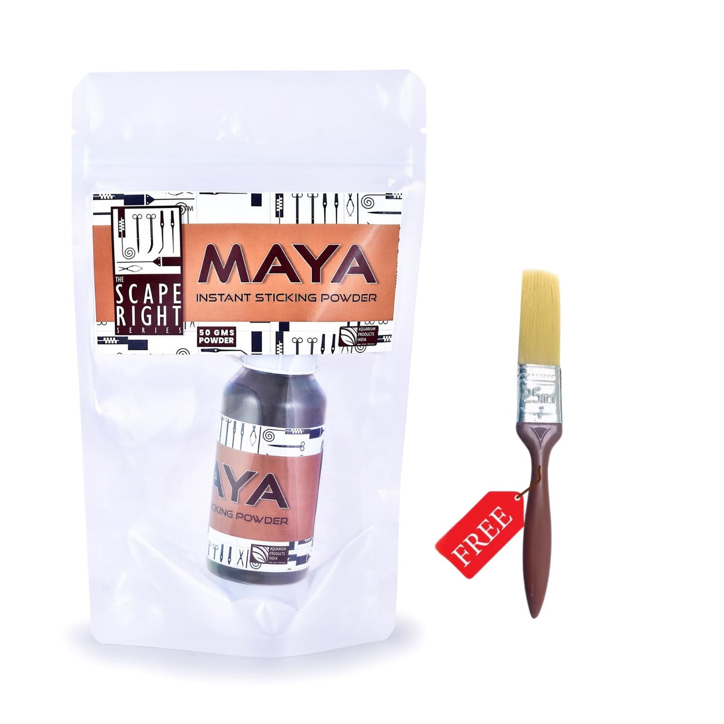 The Scape Right Series MAYA Instant Sticking Powder with Free Brush | Enhance Bonding & Root Growth (100 gms)