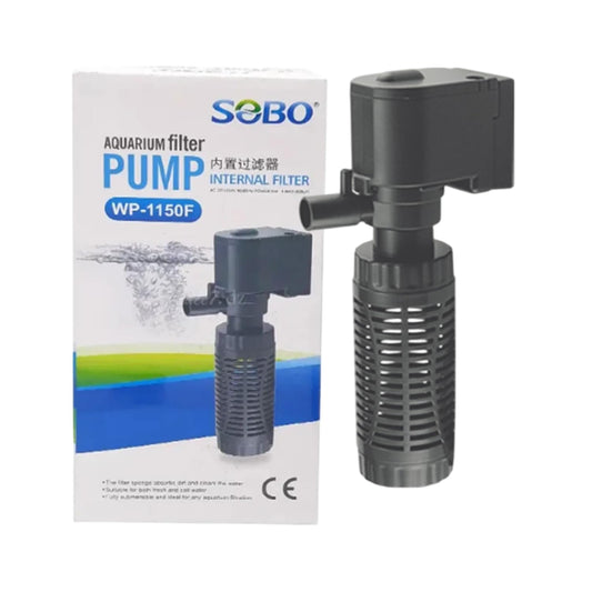 S0B0 WP-1150F Internal Filter for Aquarium Fish Tank | Completely Submersible | Absorbs Dirt & Clean The Water | for Fresh & Marine Water Tank | Power:6W | F.Max: 600L/H | Original from Tunai Store