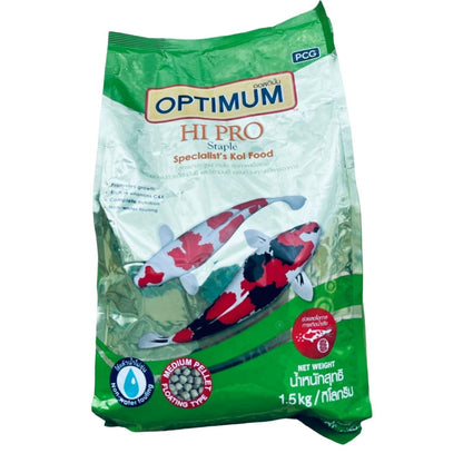Optimum HI-PRO Staple Specialist's Koi Fish Food (Original from TUNAI Store), Medium Pellet, 1.5 Kg (1.5Kg, Medium Pellets)
