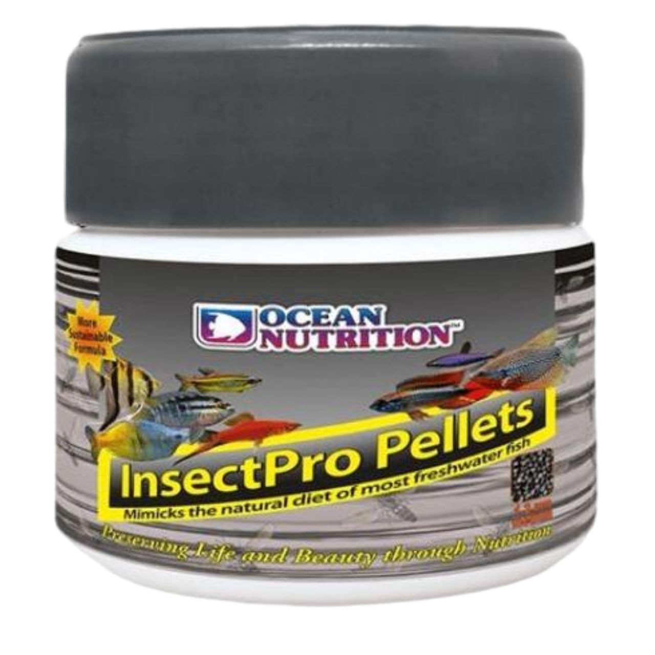ON+ InsectPro Pellets Fish Food (Original from Tunai Store) | Mimicks The Natural Diet of Most Bettas, Tetras and Other Fresh Water Fish Varieties (20gms, Small Pellets)
