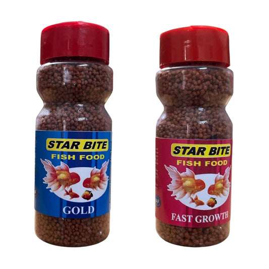 TUNAI SF+ Star Bite Gold and Fast Growth Fish Food | Combo Pack (100gms, Gold & Fast Growth), All Life Stages, Pellet