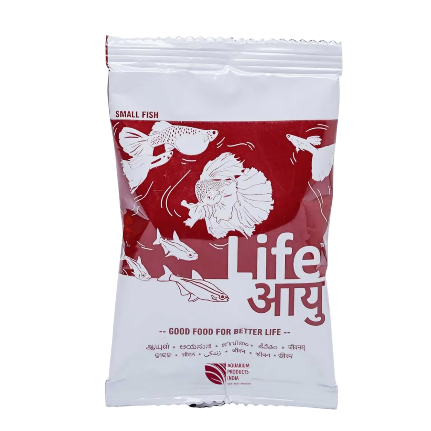 Life AAYU Red Fish Food (Pack of 2, 30g X 2) | Ayurvedic Color Booster with Anchovy & Paprika | (Small, 30 GMS)