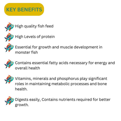 SF+ XING All Fish Monster Fish Food Fish Meal for All Adult Fishes | Originally from TUNAI Store (110gms, Pellets)