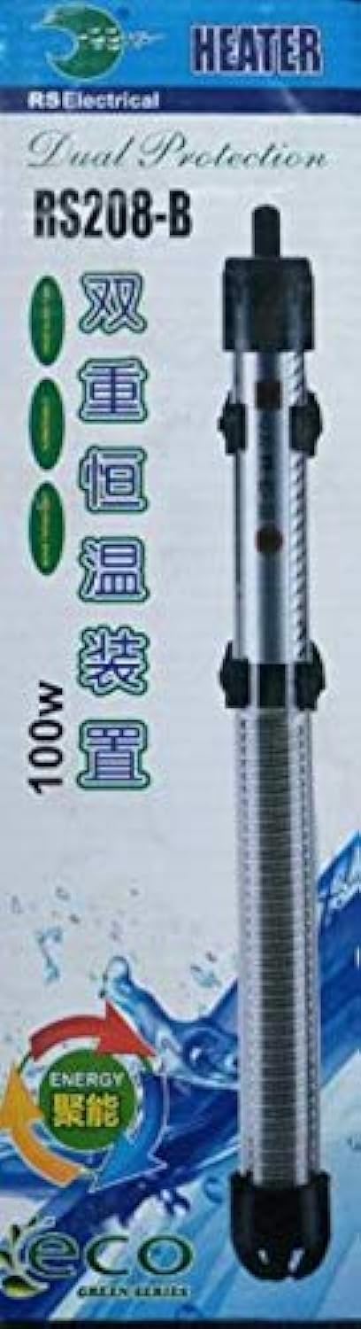 RS Electrical Aquarium Submersible Immersion High Glass Heater (100 Watt) with Auto on/Off Thermostat 1 to 4 ft Tank