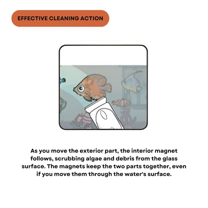 Dophin FM002(M) Magnet Cleaner for Aquarium Fish Tank | Innovative Tool | High Strength Magnets | Contoured Grip | (Original from Tunai Store) (FM002 (M))