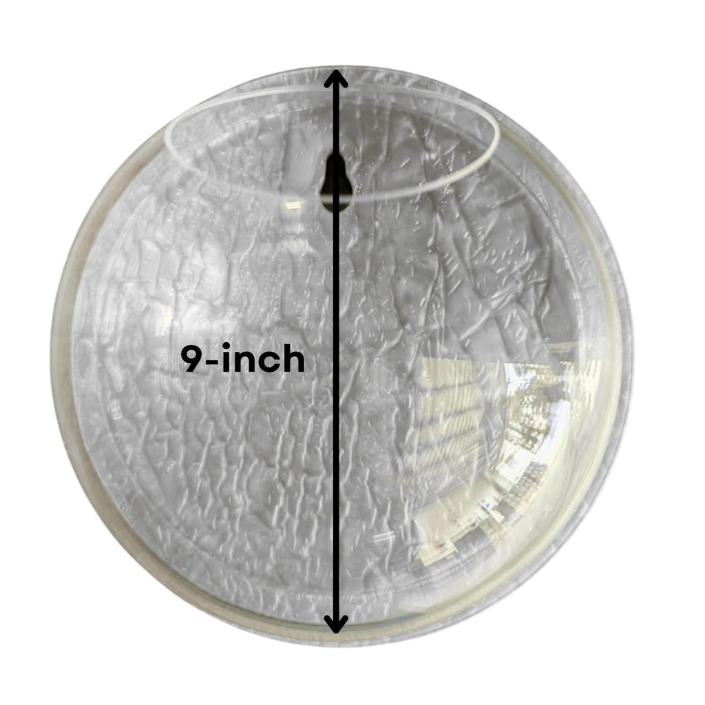 Wall Mount 9-inch White Round Shape Fish Bowl – Without Stand | Modern Aquarium for Home, Office & Café Décor | Space Saving & Compact Design | Elegant Fish Tank & Plant Terrarium