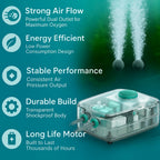 SOBO AQ-013 Aquarium Air Pump (4W | 4L/Min) | Ultra-Quiet Dual Outlet Oxygen Aerator with Adjustable Flow Control | Energy-Efficient Durable Design | Free 3M Tube, 2 Air Stones & Check Valves