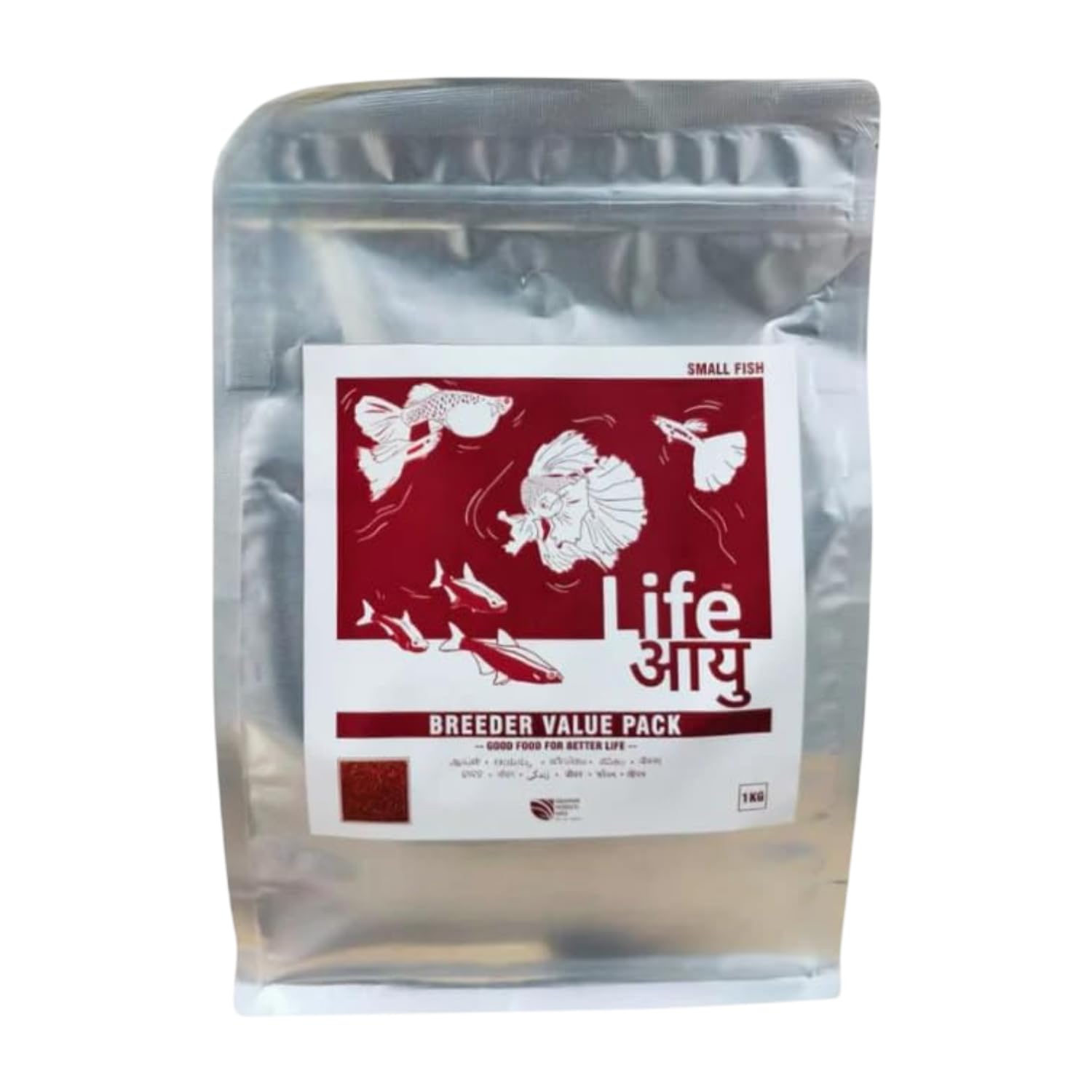 Life AAYU Breeder Value Pack Premium Fish Food | Ideal Choice for Keeping Your Fish Healthy (1 KG, Small Bits)