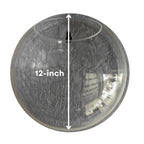 Wall Mount 12-inch Grey Round Shape Fish Bowl – Without Stand | Modern Aquarium for Home, Office & Café Décor | Space Saving & Compact Design | Elegant Fish Tank & Plant Terrarium