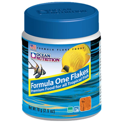 ON+ Formula One Flakes Fish Food (Original from Tunai Store) | Premium Flake Food for All Tropical Fish (71gms, Flakes)