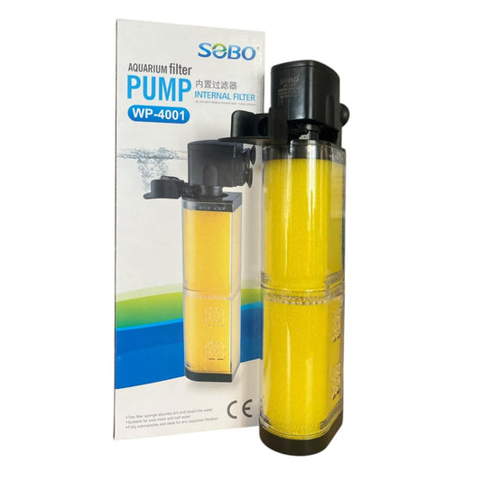 S0B0 WP-4001 Internal Filter for Aquarium Fish Tank | Completely Submersible | Absorbs Dirt & Cleans Water | for Fresh and Marine Water Tank | Power: 30W | F.Max: 2000L/H | Original from Tunai Store