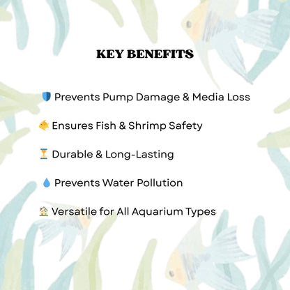 The Clear Water Series Net Bag for Aquarium Filter Media, Durable Bags to Hold Biological and Chemical Filter Media (Large (Pack of 2))