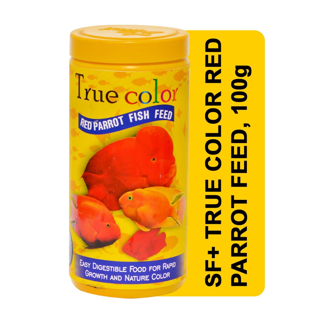SF+ True Color Fish Food for Red Parrot | 100g | Fish Feed with 4MM Pellets and 40% Protein