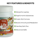 Life Aayu Tropical Loaches Aquarium Fish Food | Immunity Boost, High Protein, Humic-Enriched Diet (45 GMS)