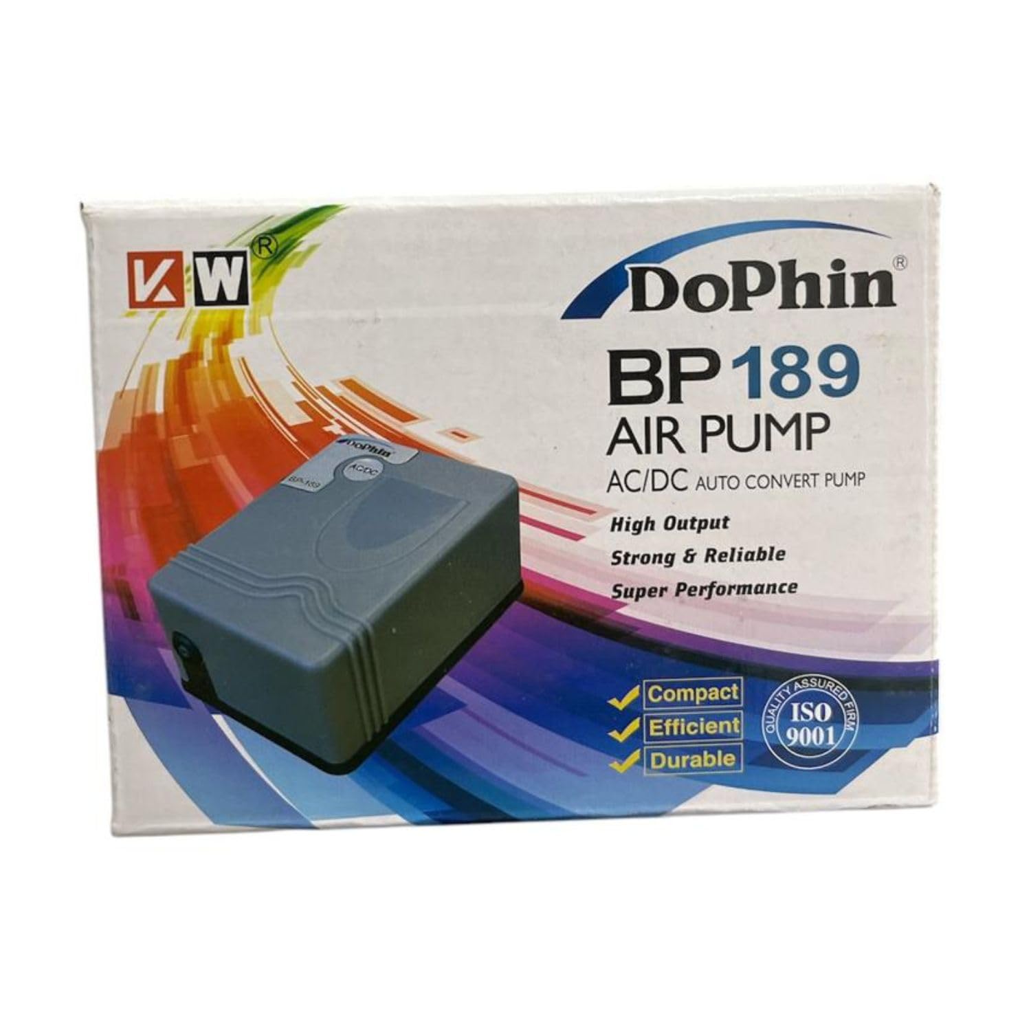Dophin BP189 Air Pump |AC/DC Auto Convert Pump for Aquarium | Output: 500mL/min | Suitable for Fish Tank Size 30/120L | (Original from Tunai Store)