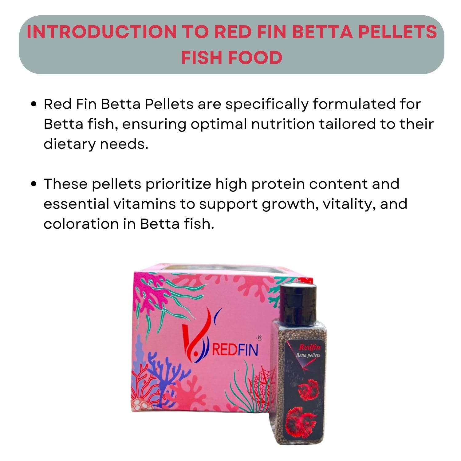 SF+ Red Fin Betta Pellets Fish Food | Specially Formulated for Betta Fish | Originally from TUNAI Store (25gms, Pellets)