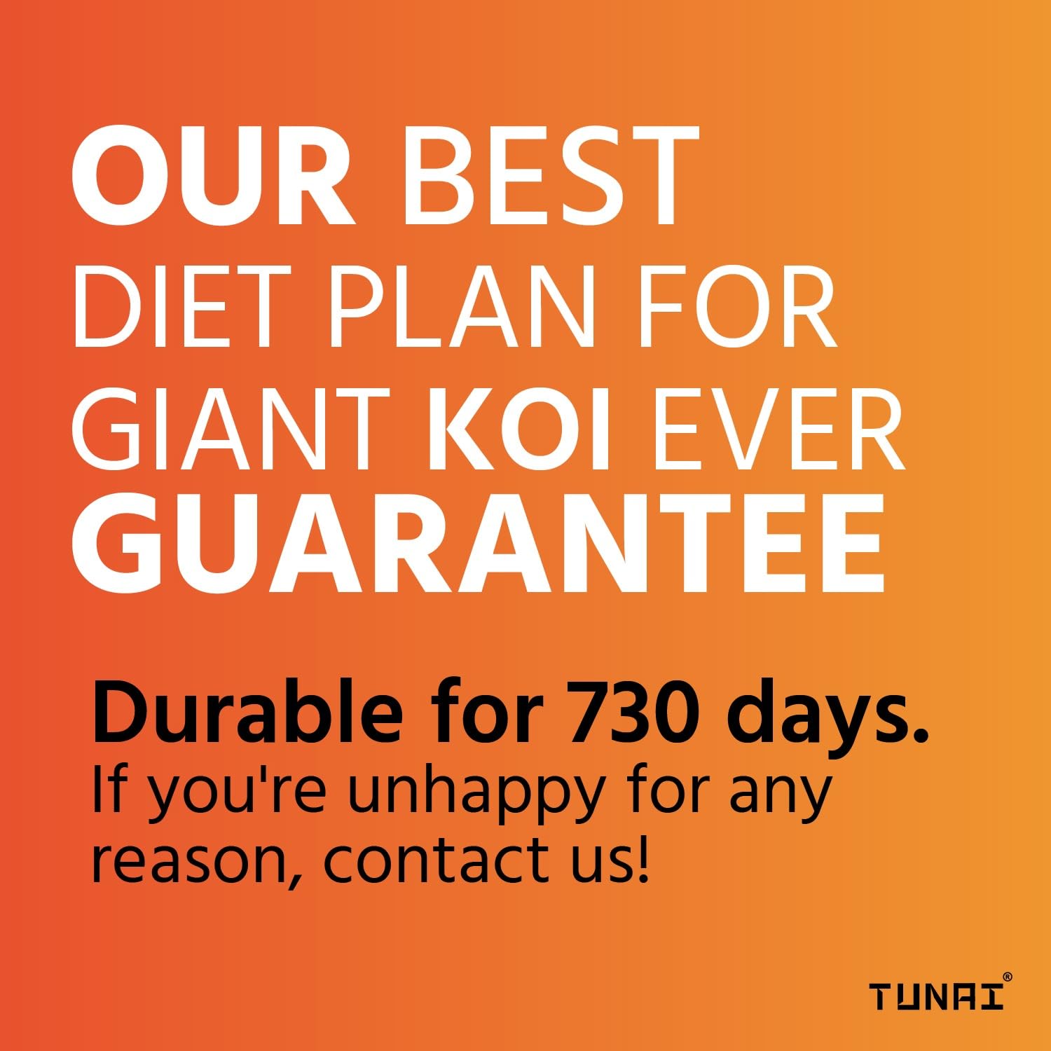 TUNAI Giant Koi Fish Food | 6MM Pellets | 1.5 Kg Bucket | Enriched with 51% Protein |Suitable for All Large Size Adult Koi Pond Fish