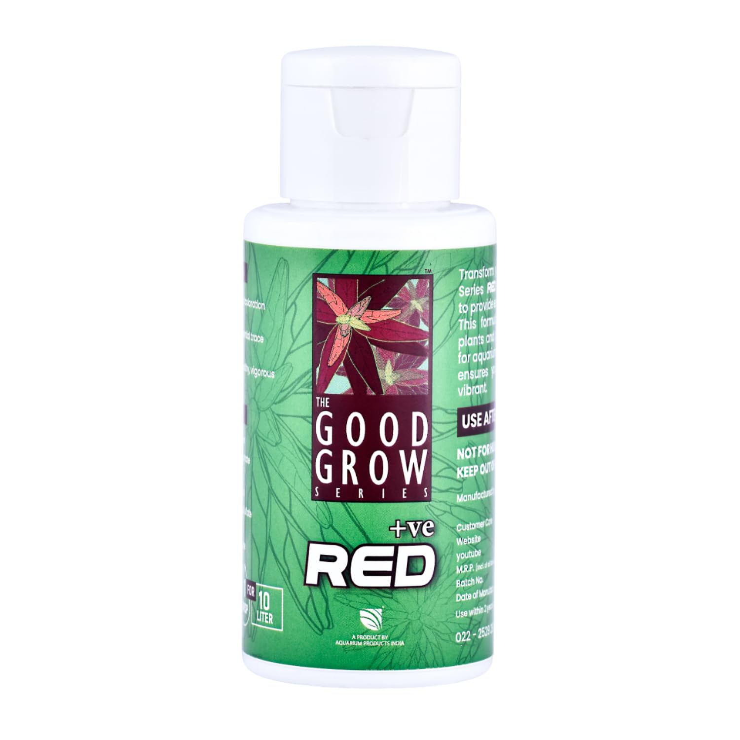 The Good Grow Series RED +ve | Liquid Supplement for Aquatic Plants | Designed to Provide Essential Trace Elements, Especially Iron (50 ml)