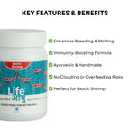 Life AAYU Shrimp Exotic Food | Ayurvedic Handmade Feed for Crystal Red & Caridina Shrimp | Boosts Breeding, Molting & Immunity | (30 GMS, Exotic)