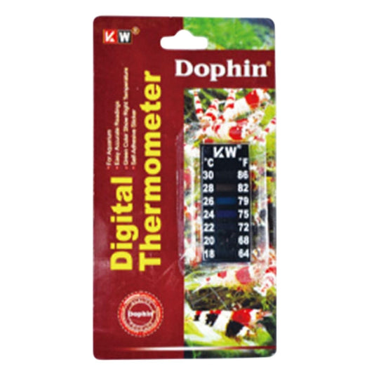 Dophin TH-007 Digital Thermometer for Aquarium Fish Tank | Self Adhesive Sticker | Easy Accurate Readings | (Original from Tunai Store) (TH-007)