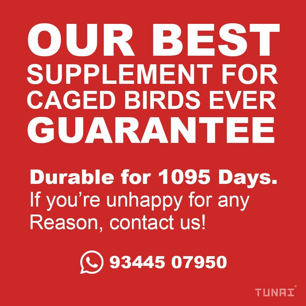 TUNAI PROCEL |250g| Instant Release of Electrolytes, Proteins, Calcium, Probiotics & Other Nutrients for All Caged Birds, Supports Recovery of Birds from Stress and Illness