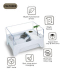 Dophin TT 360 Adult Turtle Tank | High Fence to Avoid Escaping | Basking Platform | (Original from Tunai Store) Suitable for Adult Turtles