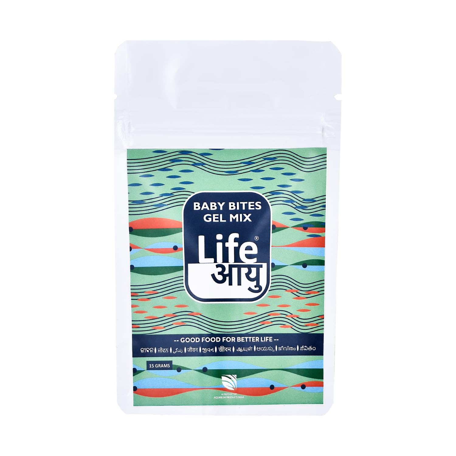 Life AAYU Baby Bites Gel Mix Fish Food | High-Protein Gel Food for Baby Fish Growth & Immunity | with Digestive Enzymes (15 GMS)