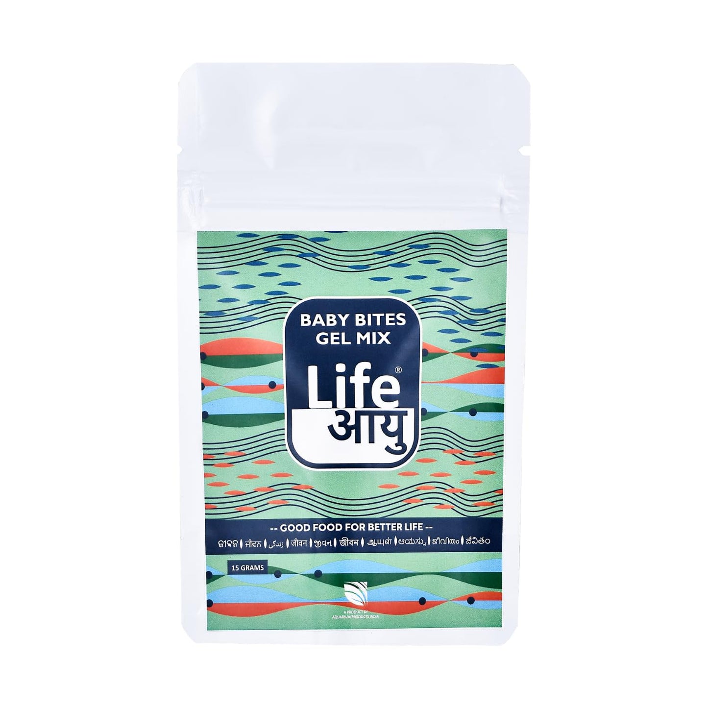 Life AAYU Baby Bites Gel Mix Fish Food | High-Protein Gel Food for Baby Fish Growth & Immunity | with Digestive Enzymes (15 GMS)