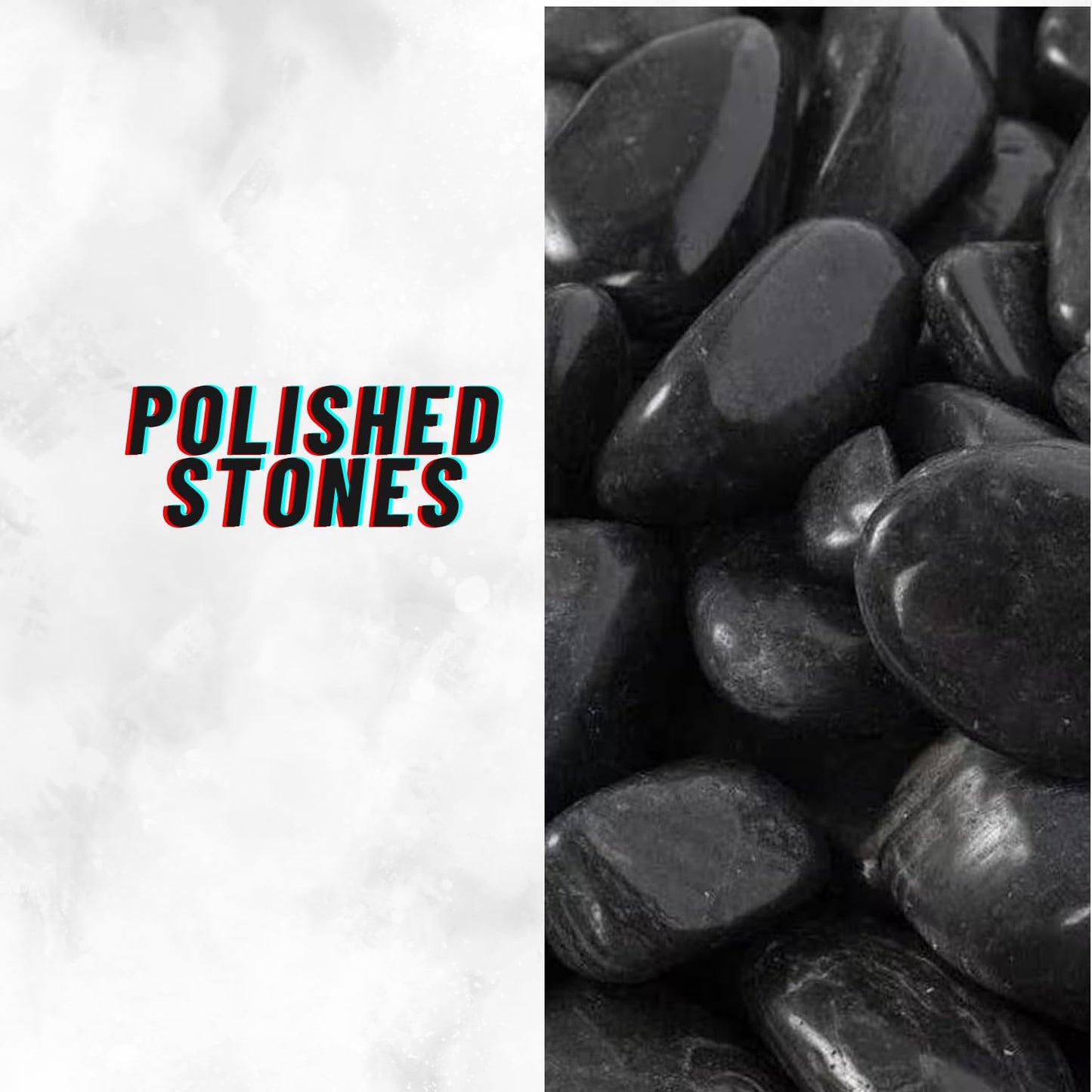 TUNAI Pebble Stones Substrate for Fish Tank, Aquarium, Terrarium, Paludarium (1KG) for Office and Home Decor, Plants and Other Purpose (Black Only, Standard)