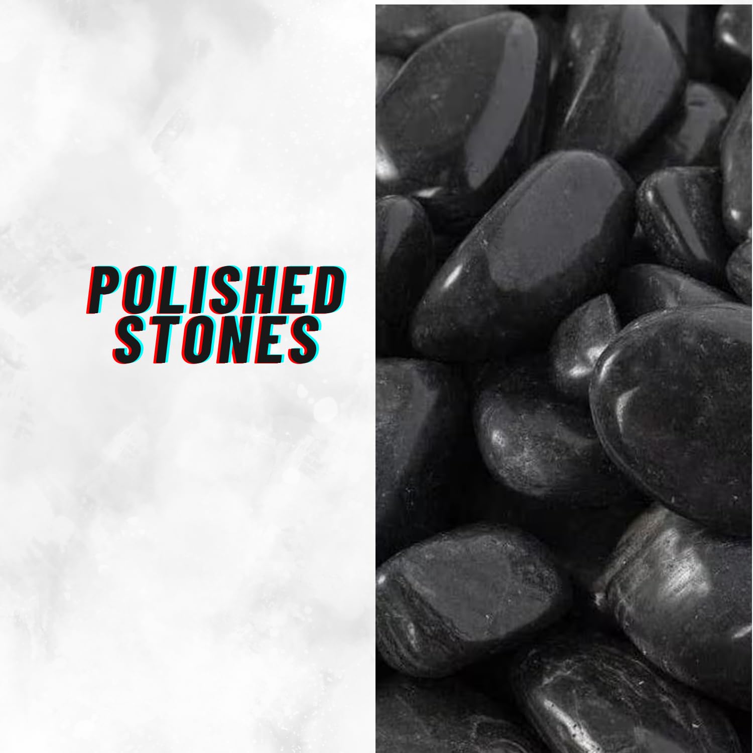 TUNAI Pebble Stones Substrate for Fish Tank, Aquarium, Terrarium, Paludarium (1KG) for Office and Home Decor, Plants and Other Purpose (Black Only, Standard)