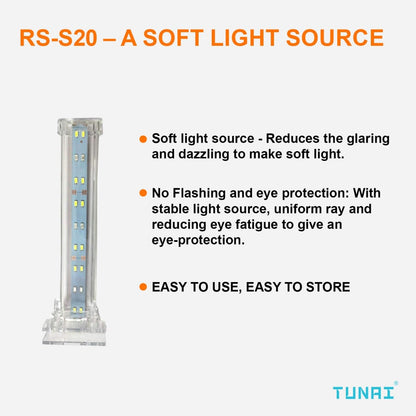 TUNAI+ Imported RS-S20 LED Light Set Up for Aquarium Fish Tank (White, RS-S20)