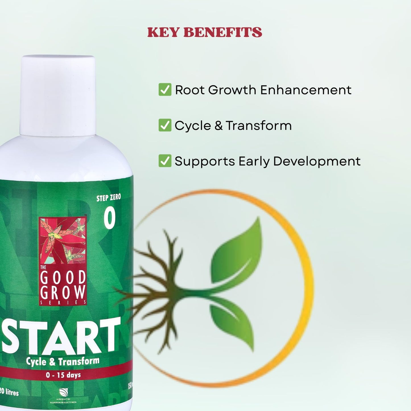 The Good Grow Series Start | Root Growth for New Aquariums | Enhances Nutrient Transport to Plant Roots (150 ml)