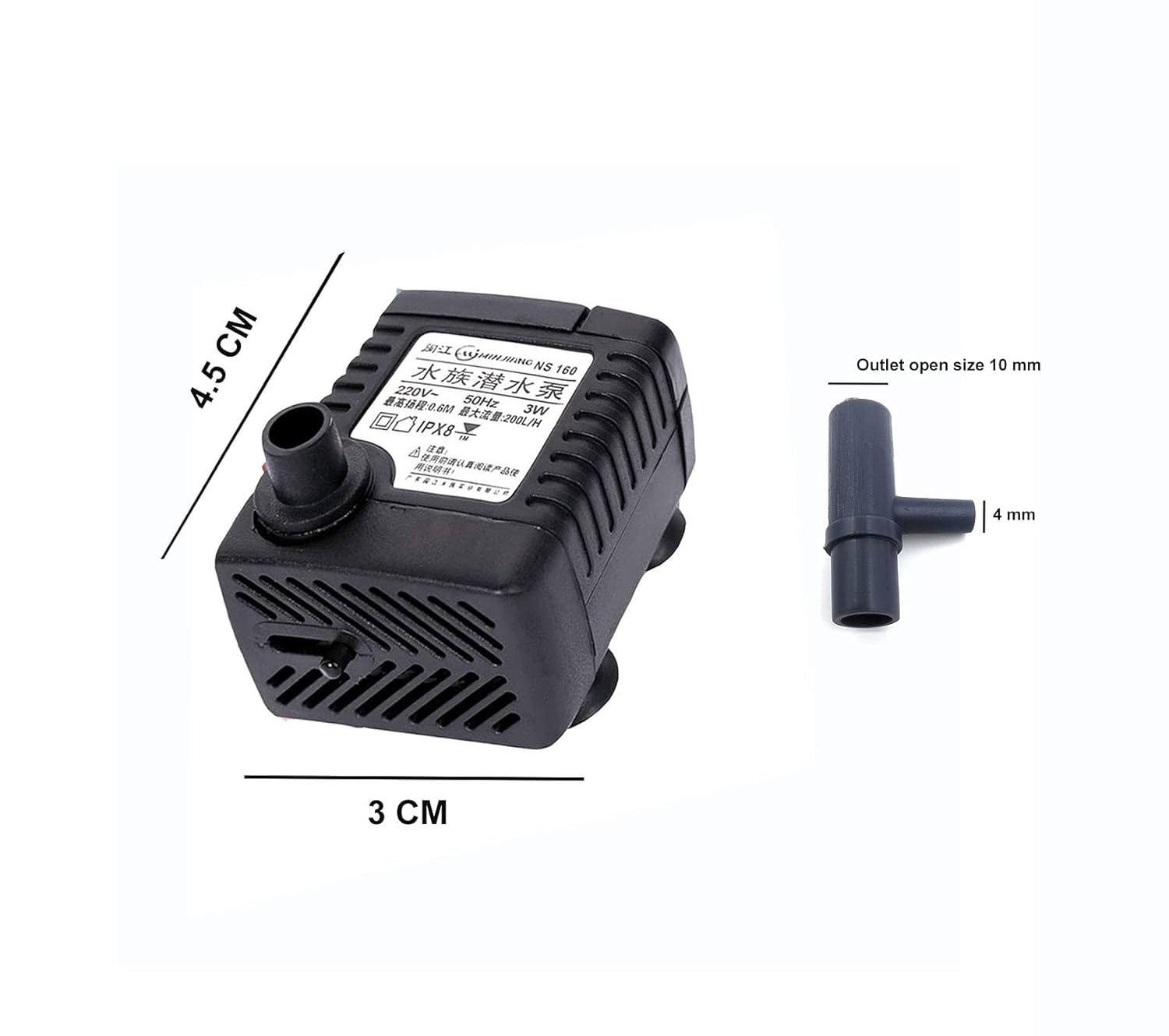 Sobo WP3200 Submersible Aquarium Water Pump (300/LPH MAX HEIGHT 0.6 Metre)