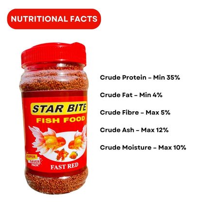 SF+ Star Bite Fish Food | Super Saver Pack (400g, Fast Red)